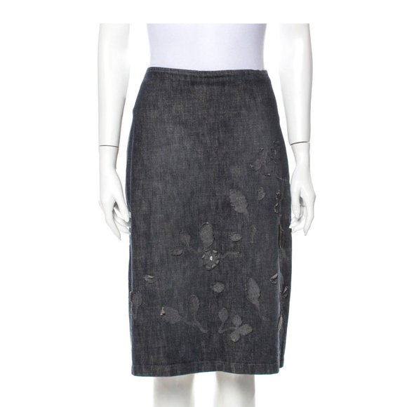 Fendi embellished denim skirt - Picture 1 of 7